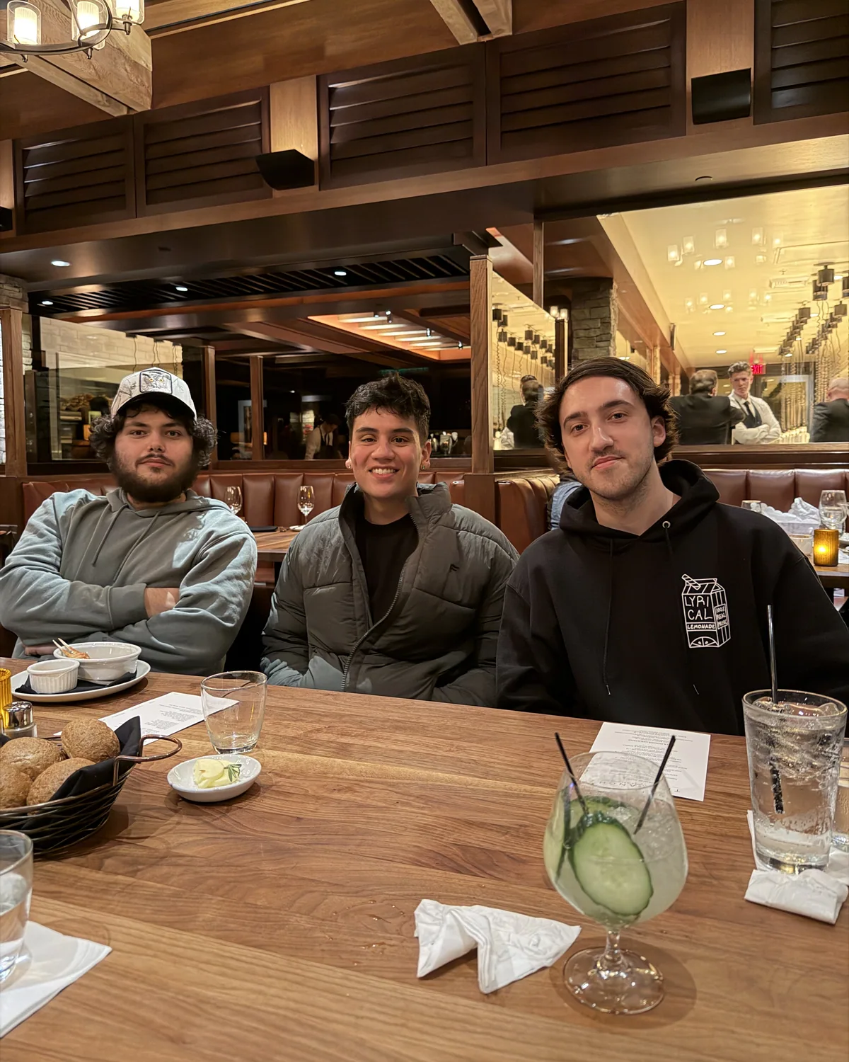 The Swimm Social team at dinner